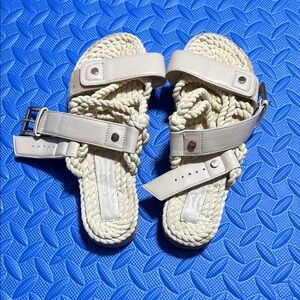 ASOS Cream Braided Sandals